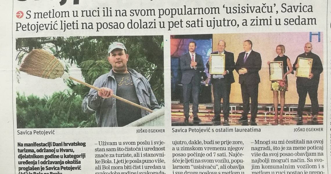 Slobodna Dalmacija on the employee of the year