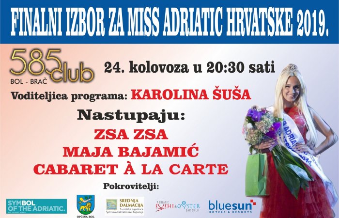 Beauty pageant Miss Adriatic Croatia 2019