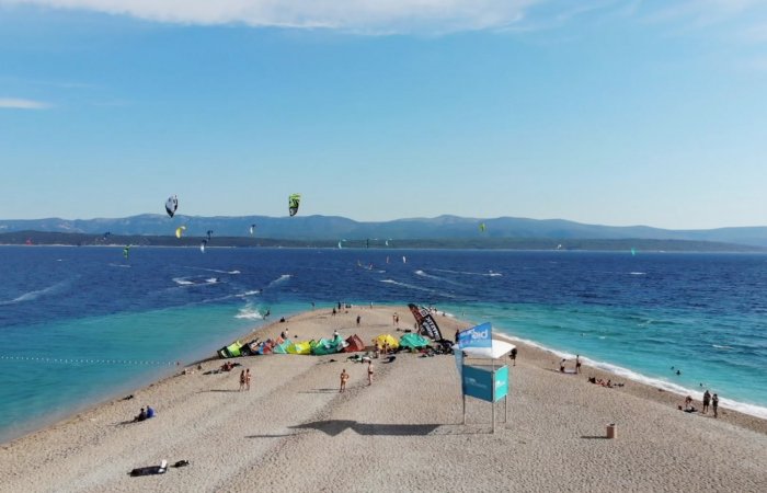 Kite camp on a world's famous beach Zlatni rat attracted hundreds of adrenaline rush sport lovers