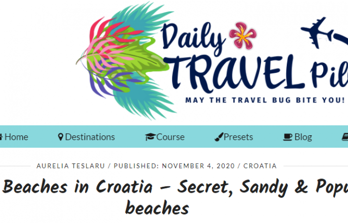 Daily Travel Pill and top 25 beaches in Croatia
