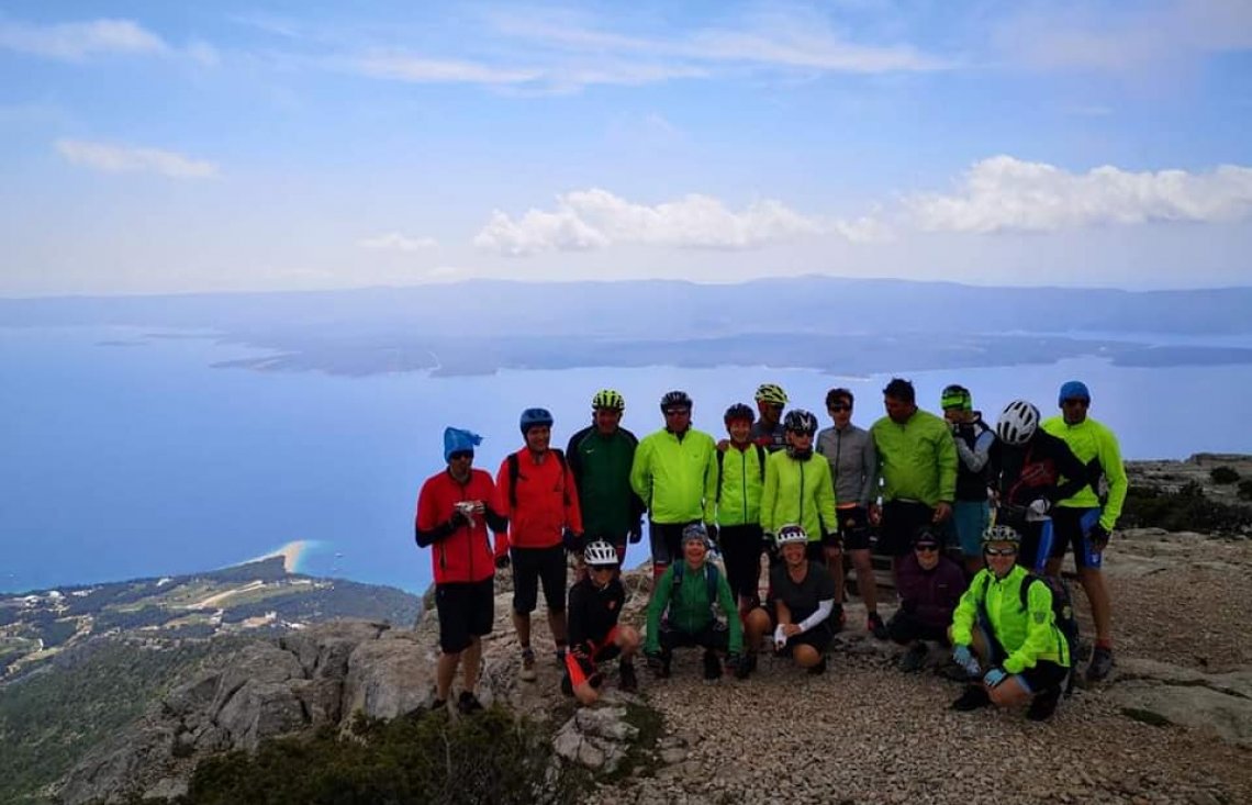 Cyclists visiting Bol and Brač