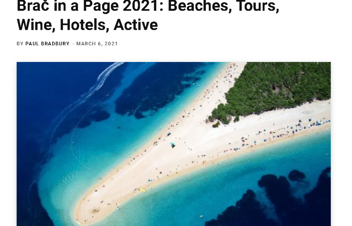 Brač in a Page 2021: Beaches, Tours, Wine, Hotels, Active