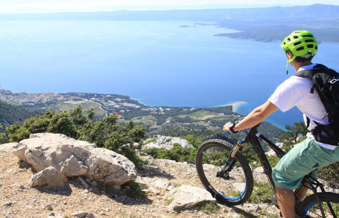 Red Bull about bike trails on island of Brač